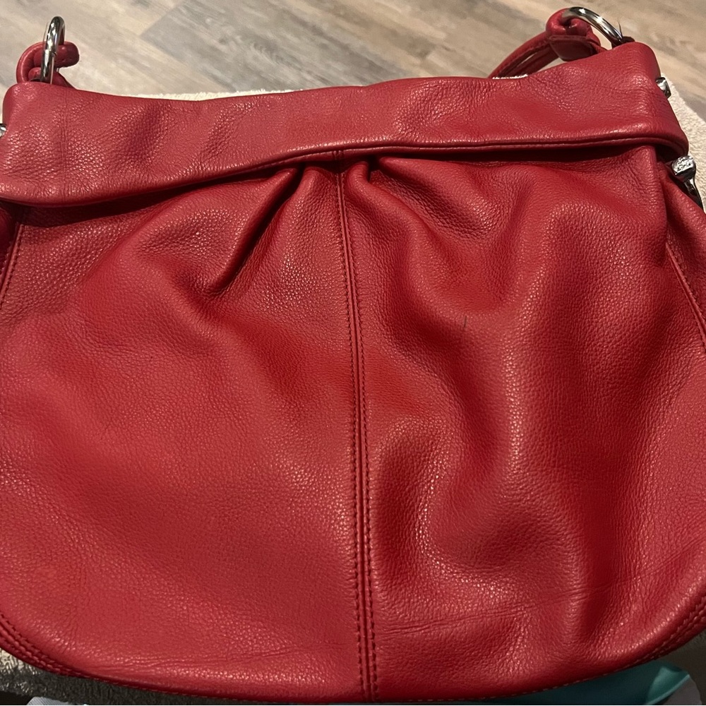 Vintage Allison Scott Red Leather Purse